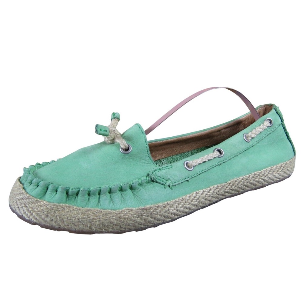 UGG Chivon Women's 8 Mint Green Nubuck Slip-On Moccasins Jute Outsole Casual